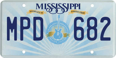 MS license plate MPD682