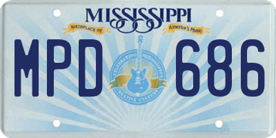 MS license plate MPD686