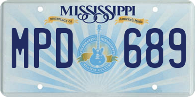 MS license plate MPD689