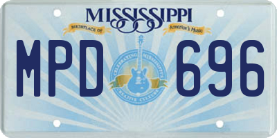 MS license plate MPD696