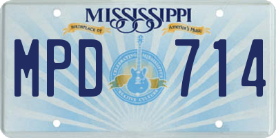 MS license plate MPD714