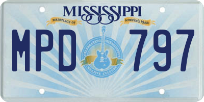 MS license plate MPD797
