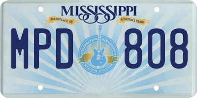 MS license plate MPD808