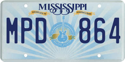 MS license plate MPD864
