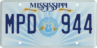 MS license plate MPD944