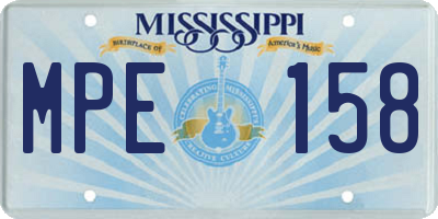 MS license plate MPE158