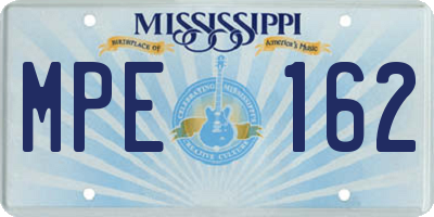 MS license plate MPE162