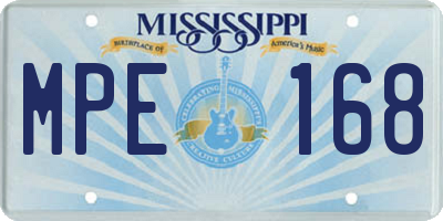 MS license plate MPE168