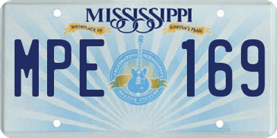 MS license plate MPE169