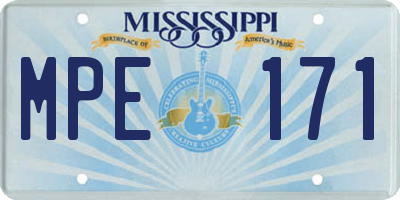 MS license plate MPE171