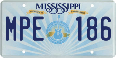 MS license plate MPE186
