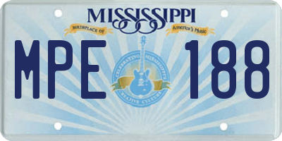 MS license plate MPE188