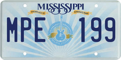 MS license plate MPE199