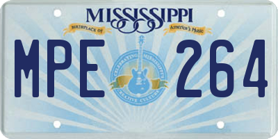 MS license plate MPE264
