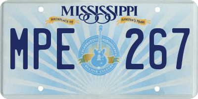 MS license plate MPE267