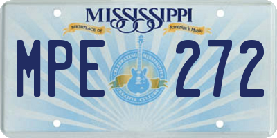 MS license plate MPE272