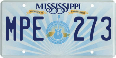 MS license plate MPE273