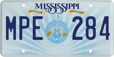 MS license plate MPE284