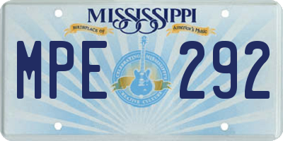 MS license plate MPE292
