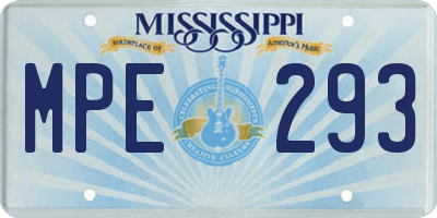 MS license plate MPE293