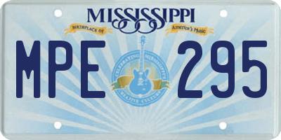 MS license plate MPE295