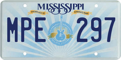 MS license plate MPE297