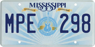 MS license plate MPE298