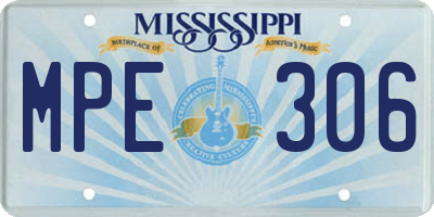 MS license plate MPE306