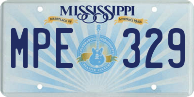 MS license plate MPE329