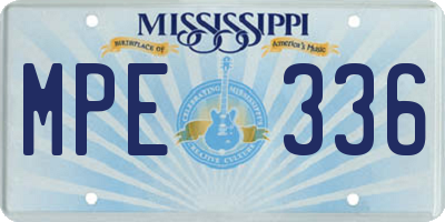 MS license plate MPE336