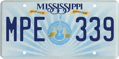 MS license plate MPE339
