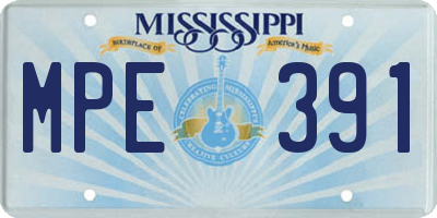 MS license plate MPE391