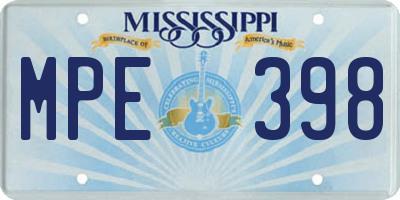 MS license plate MPE398
