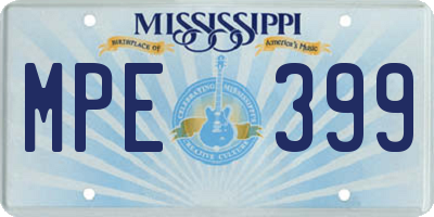 MS license plate MPE399