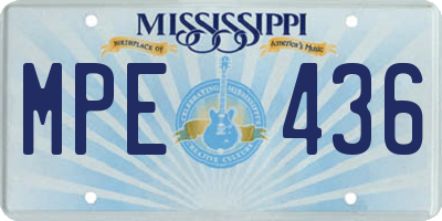 MS license plate MPE436