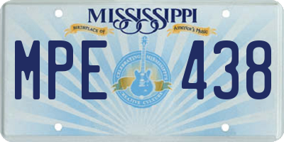 MS license plate MPE438