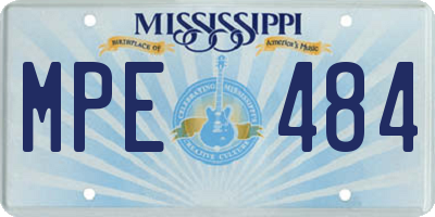 MS license plate MPE484