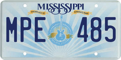 MS license plate MPE485