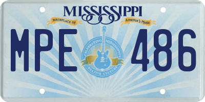 MS license plate MPE486