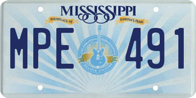MS license plate MPE491