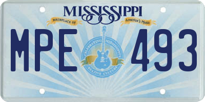 MS license plate MPE493