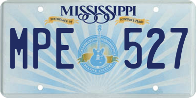 MS license plate MPE527