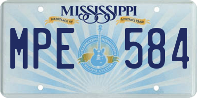 MS license plate MPE584