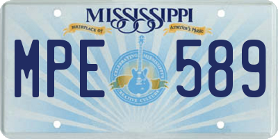 MS license plate MPE589