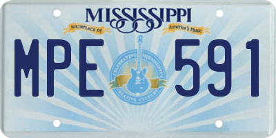 MS license plate MPE591