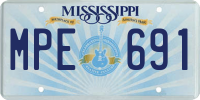 MS license plate MPE691