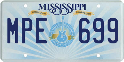 MS license plate MPE699