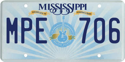 MS license plate MPE706