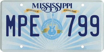 MS license plate MPE799