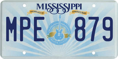 MS license plate MPE879